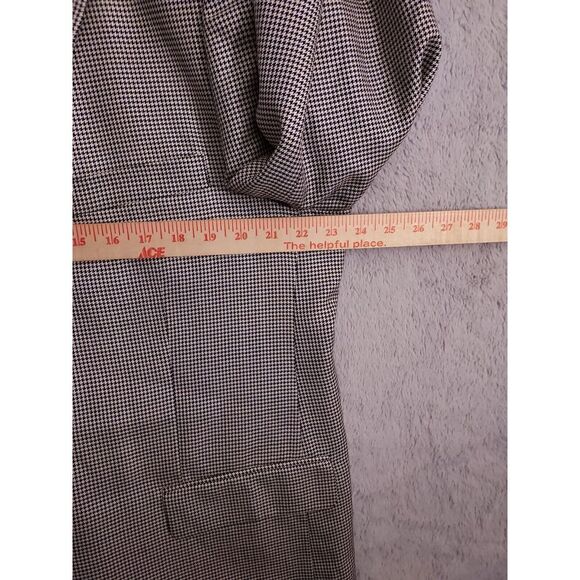 Stafford Blazer Mens 44R Silk Wool Blend Houndstooth Sport Coat Preppy Casual 44 - Picture 10 of 15